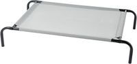AmazonBasics Medium Elevated Cooling Pet Dog Cot Bed - 43 x 26 x 7.5 Inches, Grey