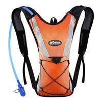 KUYOU Hydration Pack Water Rucksack Backpack Bladder Bag Cycling Bicycle Bike/Hiking Climbing Pouch + 2L Hydration Bladder,(Orange+Water Pouch)