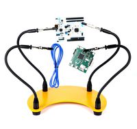 KOTTO Helping Hands Soldering Tool, Third Hand Soldering PCB Holder Tool, Four Arms Helping Hands Crafts Jewelry Hobby Workshop Helping Station Non-slip Steel Weighted Base