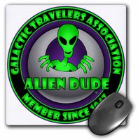 3dRose LLC 8 X 8 X 0.25 Inches Aliens and UFOs Alien Dude 1 on Transparent Mouse Pad (mp_28608_1)