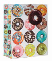 Jillson Roberts 6-Count Medium 10" x 8" x 4" All-Occasion Gift Bags Available in 17 Designs, Donuts