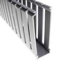 Panduit G1X4LG6 Type G Wide Slot Wiring Duct, PVC, Light Gray