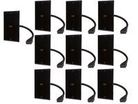 Buyer's Point HDMI Wall Plate [UL Listed] with 6-Inch Pigtail (10, Black)