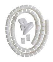 Evriholder Zipper, Large, White Cable Management Sleeve,