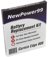 NewPower99 Battery Kit with Tools, Video Instructions and Battery for Garmin Edge 800