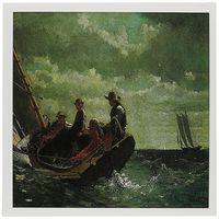 3dRose Breezing up by Winslow Homer - Greeting Cards, 6 x 6 inches, set of 12 (gc_126792_2)