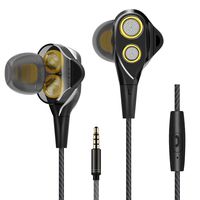 Ailun in-Ear Headphones,Wired Stereo HiFi Earphones with MIC,3.5mm Jack Noise Isolating,Dual Dynamic Drivers,Earbuds Compatible iPhone 6 Plus,Galaxy S9/S9+ S8 S7 S6,Android Smartphone,Tablet[Black]