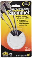 CordAway Grommet, Adjustable, 2" dia., 1-1/8" deep, White, 1/Pack (00261)