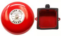 Fire Alarm Bell 6", 24 vdc, with Weatherproof Backing Enclosure, Security Bell