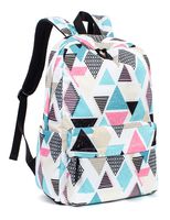 Backpack for girls, Geometric Pattern Laptop Backpack College Bookbags by TOPERIN (Pink)
