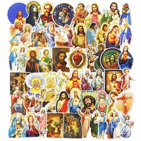Jesus Religion Stickers Waterproof for Cars Laptop Water Bottles Bedroom Skateboard Christians Stickers Decals 68pcs