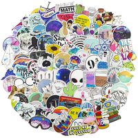 100pcs Water Bottle Stickers, Trendy Laptop Girl Cute Vinyl Decal for Hydro Flask Phone Computer Travel Case for Teen and Kids