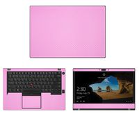decalrus - Protective Decal for Lenovo ThinkPad T480 (14" Screen) Laptop Pink Carbon Fiber Skin case Cover wrap CFlenovoThnkpadT480Pink