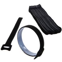 Simple Cord Cable Management Ties - (30) 8" Reusable Self-Gripping Cord Straps - Organize Cables, Cords, and Wires - Simple Cord Organizer for Desks and Offices (Black)