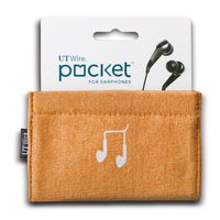 UT Wire UTW-PK01-NG Pocket Earbud Earphone Case Pouch Bag Organizer, Orange