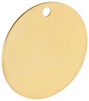 Brady 23211 2" Diameter B-907 Brass Round Blank Brass Valve Tags (Pack Of 25)