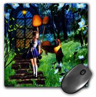 3dRose LLC 8 x 8 x 0.25 Inches Alice at The Door to Wonderland Mouse Pad (mp_17950_1)