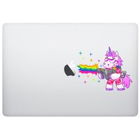 Laptop MAC - Colorful Funny Unicorn - Matte Black Skins Stickers