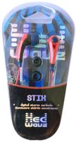 Aroc Electronics SBP-2500 Hed Wavz Stix Digital Stereo Earbuds Red