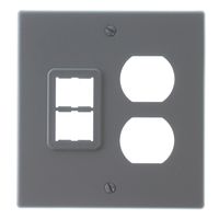 Wiremold G4047Bt For 15A And 20A Duplex Receptacles Includes Trackjack Mini Adapter; Gray