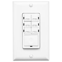 ENERLITES Countdown Timer Switch, Fan Switch Timer, Wall Light Timer Switch, Bathroom Timer Switch, 5 min - 4 hours, Night Light LED Indicator, Neutral Wire Required, UL Listed, HET06-4H-W, White