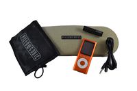 Pillowsonic Under-Pillow Speaker System with Bluetooth Wireless and MP3 Player- Taupe/Orange