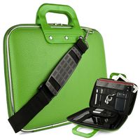 Cady Messenger Cube LIME GREEN Ultra Durable Tactical Leather -ette Bag Case fits Samsung Galaxy Note Pro 12.2' Android Tablet