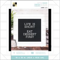 DCWVE Die Cuts with A View Board Letterboard-16 x 16-White Frame-Black (189 pcs) 614103