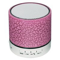 Rechargeable Bluetooth Speaker Mini Speaker Color Change Led Light Portable Speakers with Microphone Support Tf Card Compatible Cellphones Samsung Galaxy S9 S8 S7 S7 Edge S6 Android iPad Laptops Pink