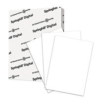 Springhill Cardstock Paper, White Paper, 80lb, 175gsm, 8.5 x 11, 92 Bright, 1 Ream / 250 Sheets - Vellum Card Stock, Thick Paper (016200R)