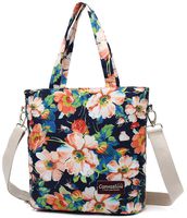 Canvaslove Adenium Obesum Blue Pattern Laptop Tote Bag 13 inch Waterproof laptop Messenger Shoulder bag case for 11 inch 12 inch and 13.3 inch laptop