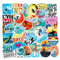 Outdoor Surfing Stickers 50pcs, Sports Sticker Decals for Water Bottle Car Luggage Surfboard Laptop Scrapbook Guitar Notebook, Vinyl Waterproof Aesthetic Trendy, for Teens Girls DIY
