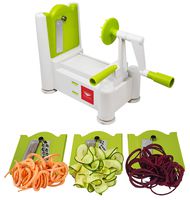 Paderno World Cuisine A498279G Tri-Blade Spiral Cutter, 3, Lime