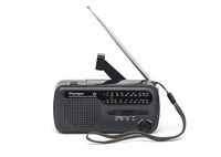 Kaito V1 Voyager Solar/Dynamo AM/FM/SW Emergency Radio with Cell Phone Charger and 3-LED Flashlight, Iron Gray