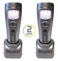 Capstone Lighting 4-in-1 Eco-I-Lite, 2 Pack - Emergency Flashlights, Night Light, Power Failure Light and Work Light - This Rechargeable LED Flashlight is Perfect for Power Outages and Hurricanes