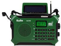 Kaito KA700 Bluetooth Emergency Hand Crank Dynamo & Solar Powered AM FM Weather NOAA Radio with Recorder and MP3 Player - Rugged Design for Hiking, Camping, Construction Sites, Etc.(Green)