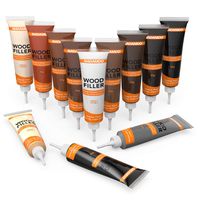 NADAMOO Wood Filler Furniture Repair Kit Wood Scratch Repair Furniture Touch Up Kit Cover Surface Scratch for Wooden Floor Table Door Cabinet Veneer, 12 Dark Color Kit Black White Gray Oak Maple