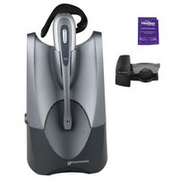 Plantronics CS50 Wireless Headset Bundle with Lifter and Headset Advisor Wipe (Renewed)