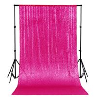 ShinyBeauty Fuchsia Sequin BACKDROP-CURTAIN-4FTx8FT Sequin Photography Backdrop,Photo Booth Background,Sequin Christmas Backdrop Curtain (4FTx8FT, Fuchsia)