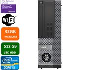 Dell Optiplex 7020 Desktop Computer, Intel Quad-Core i5-4570-3.2GHz, 32 GB RAM, 512GB SSD HDD, DVD, USB 3.0, WiFi, HDMI, Windows 10 Pro (Renewed)
