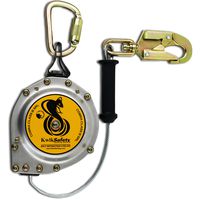 KwikSafety (Charlotte, NC) COBRA 20' Poly Web Self Retracting Lifeline (NO TANGLE) ANSI CLASS B SRL Locking Snap Hook Shock Absorber | Roofing Construction Personal Fall Arrest Protection Safety Yoyo