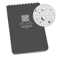 Rite in the Rain Weatherproof Top-Spiral Notebook, 4" x 6", Gray Cover, Universal Pattern (No. 846)