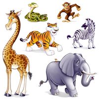 Jungle Animal Props Party Accessory (1 count) (6/Pkg)