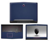 Decalrus - Protective Decal for 2016 Alienware 17 R4 with G Sync (17.3" Screen) Laptop Blue Carbon Fiber Skin Decal case Cover wrap CF2016alienware17Blue