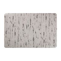 Deflecto Marbletop Anti-Fatigue Comfort Standing Floor Mat, Vinyl, Recycled Materials, 1/2", Rectangle, Beveled Edge, 36" x 60", Gray