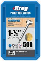 Kreg SPS-F125-500 Pocket Hole Screws 1-1/4-Inch #2 Fine Pan-Head 500ct