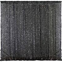 Efavormart 20FT Black Payette Sequin Backdrop Photography Background Sequin Fabric Photo Booth Backdrop Studio Background - 1 PCS