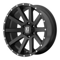 XD Series by KMC Wheels XD818 Heist Satin Black Wheel With Milled Flange (16x8"/6x114.3mm, +10mm offset)