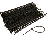 100 Pieces Nylon Cable Ties 6 Inch Self-locking Zip Ties Plastic Straps (black)