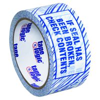 Tape Logic T905ST02 Security Tape, Legend"If Seal Has Been.", 110 yds Length x 3" Width, 2.5 mil Thick, Blue on White (Case of 24)